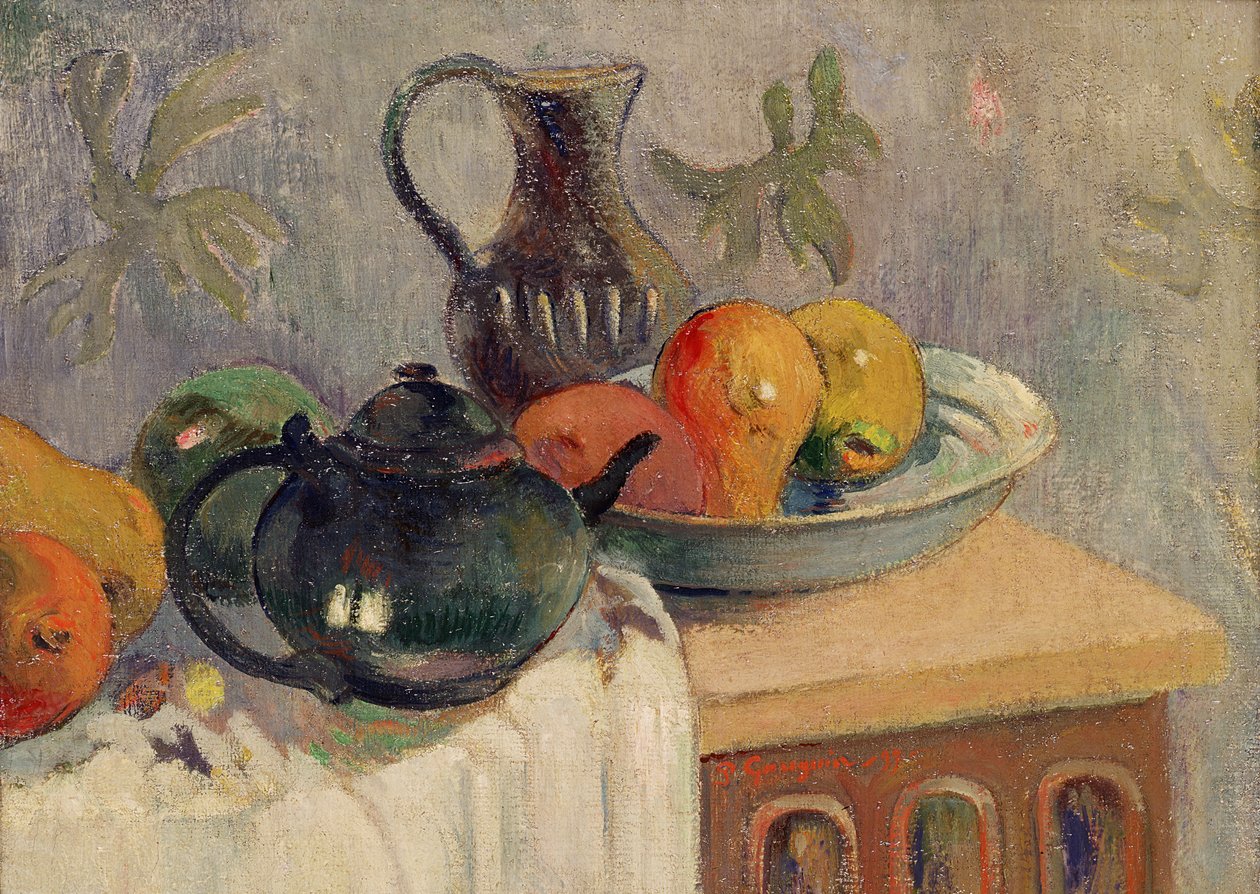 Teiera, Brocca e Frutta, 1899 tekijältä Paul Gauguin