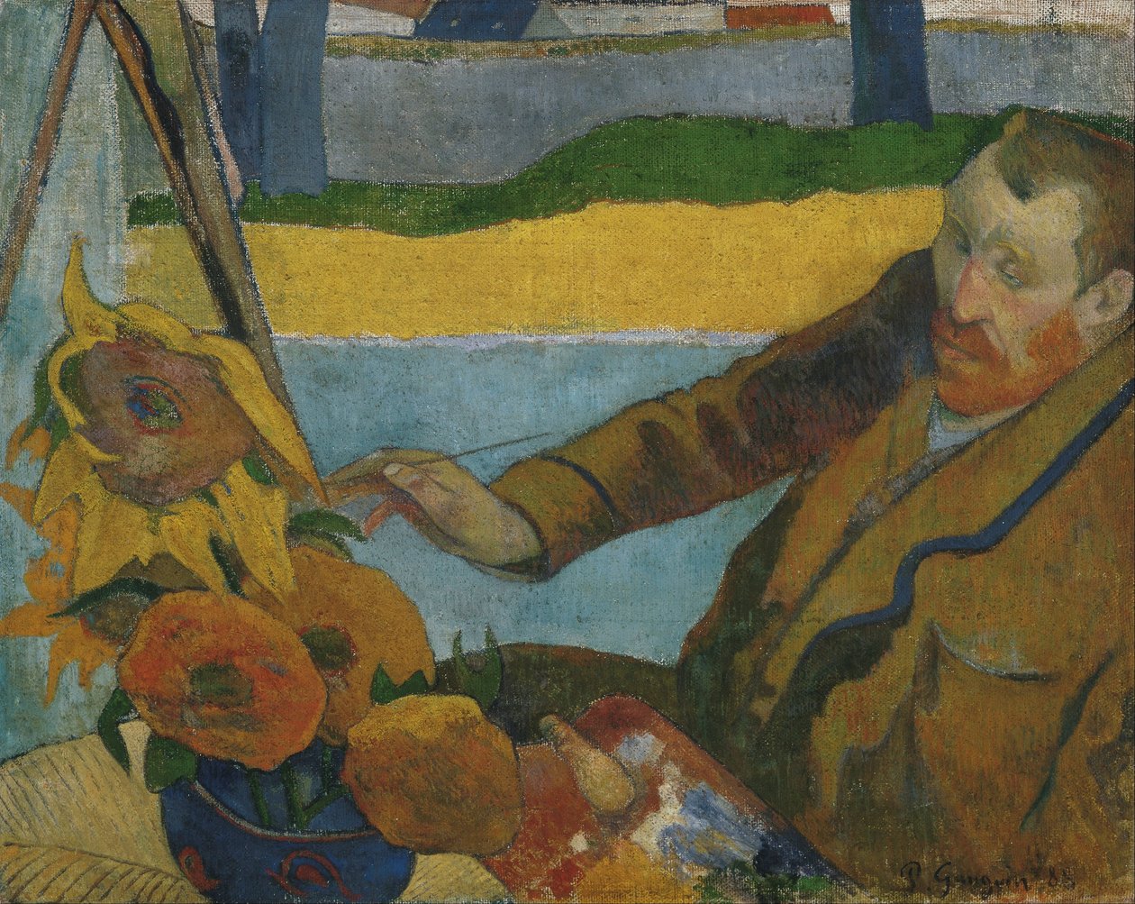 Vincent van Gogh maalaa auringonkukkia tekijältä Paul Gauguin