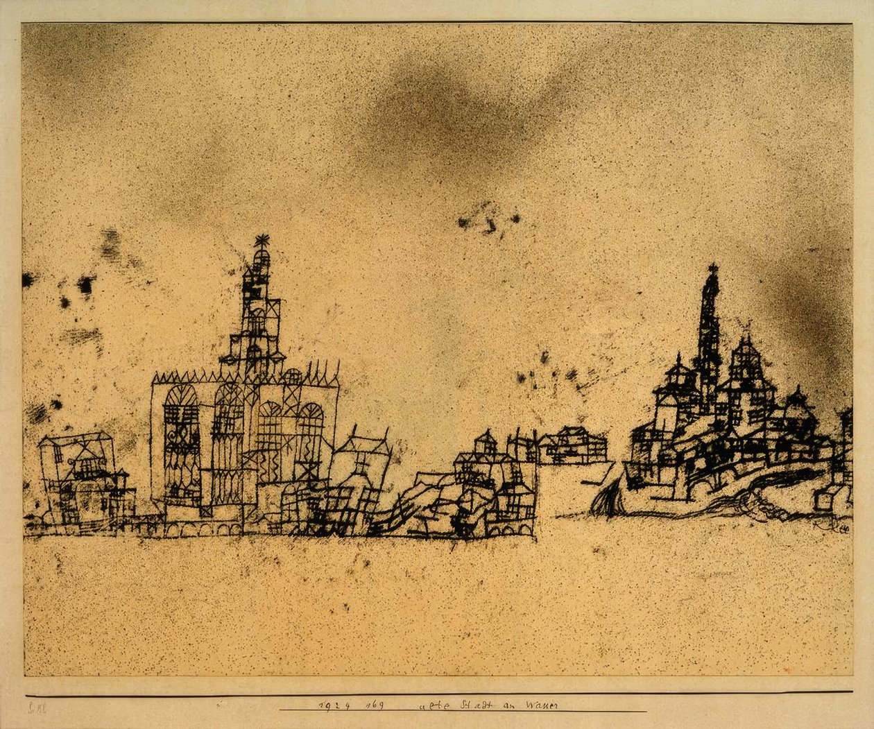 Alte Stadt am Wasser tekijältä Paul Klee