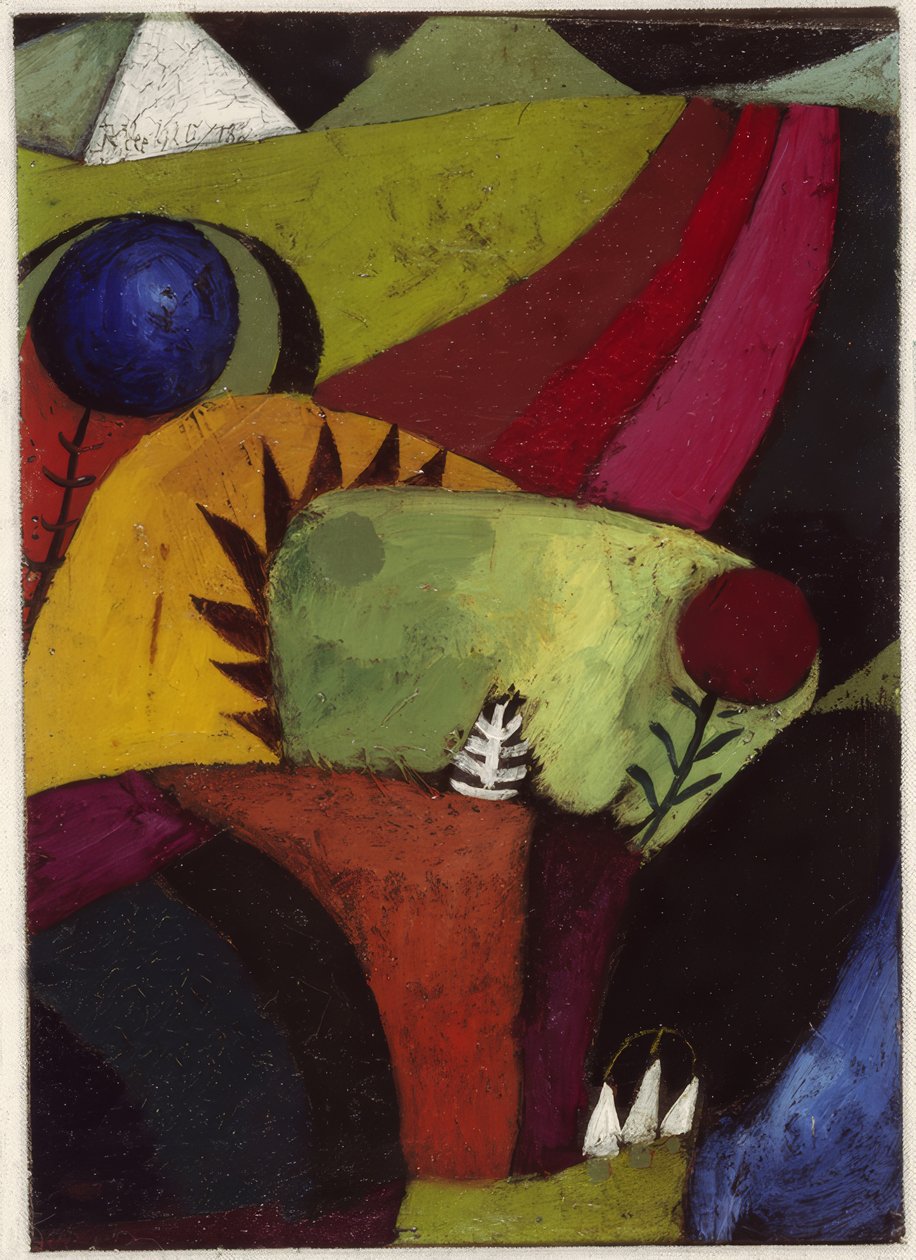 Drei weiße Glockenblumen tekijältä Paul Klee