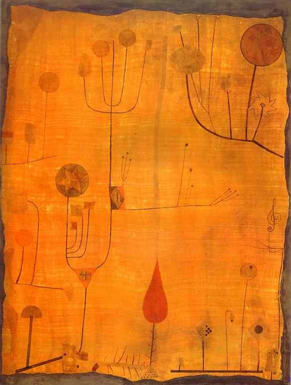 Hedelmät punaisella tekijältä Paul Klee
