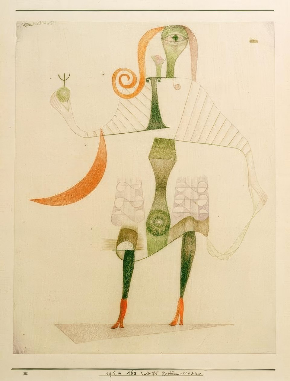 Weibl. Kostüm-Maske tekijältä Paul Klee