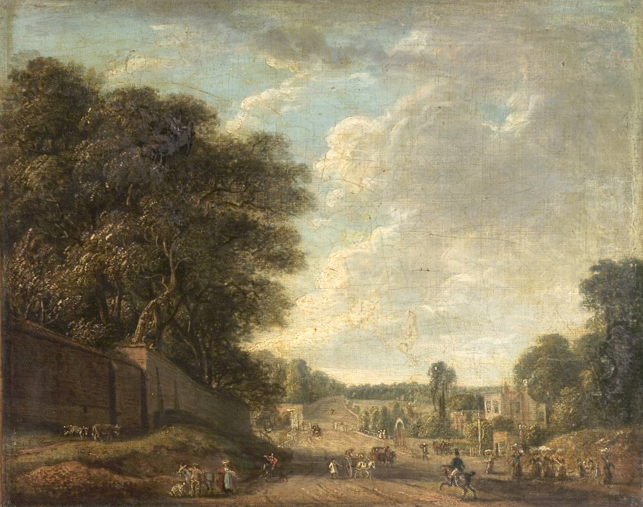 Bayswater Road, Lontoo, lähellä Old Temple Gatea tekijältä Paul Sandby
