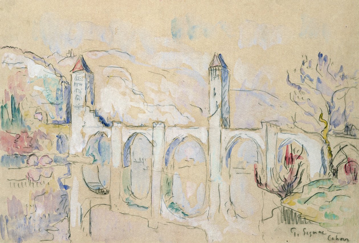 Pont Valentre, Cahors tekijältä Paul Signac