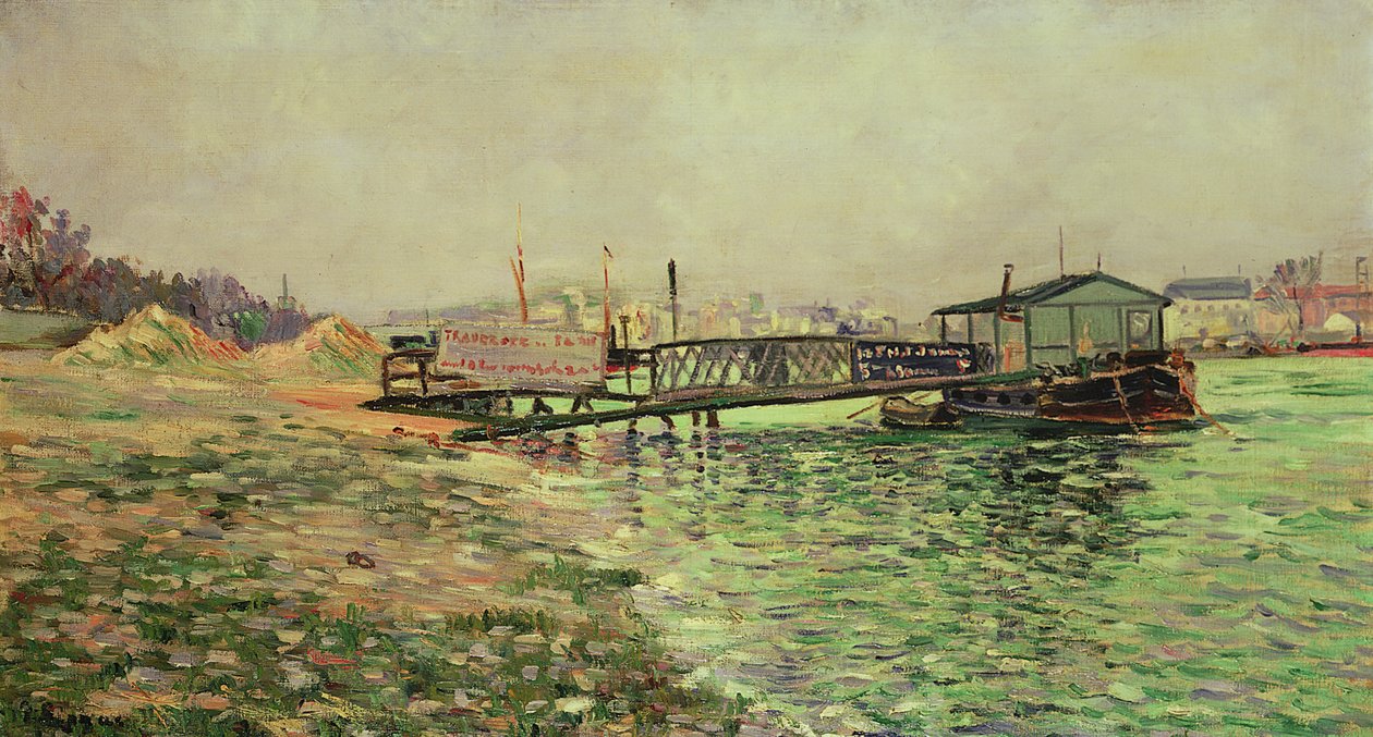 Seine Quai St. Bernardissa, n. 1886 tekijältä Paul Signac