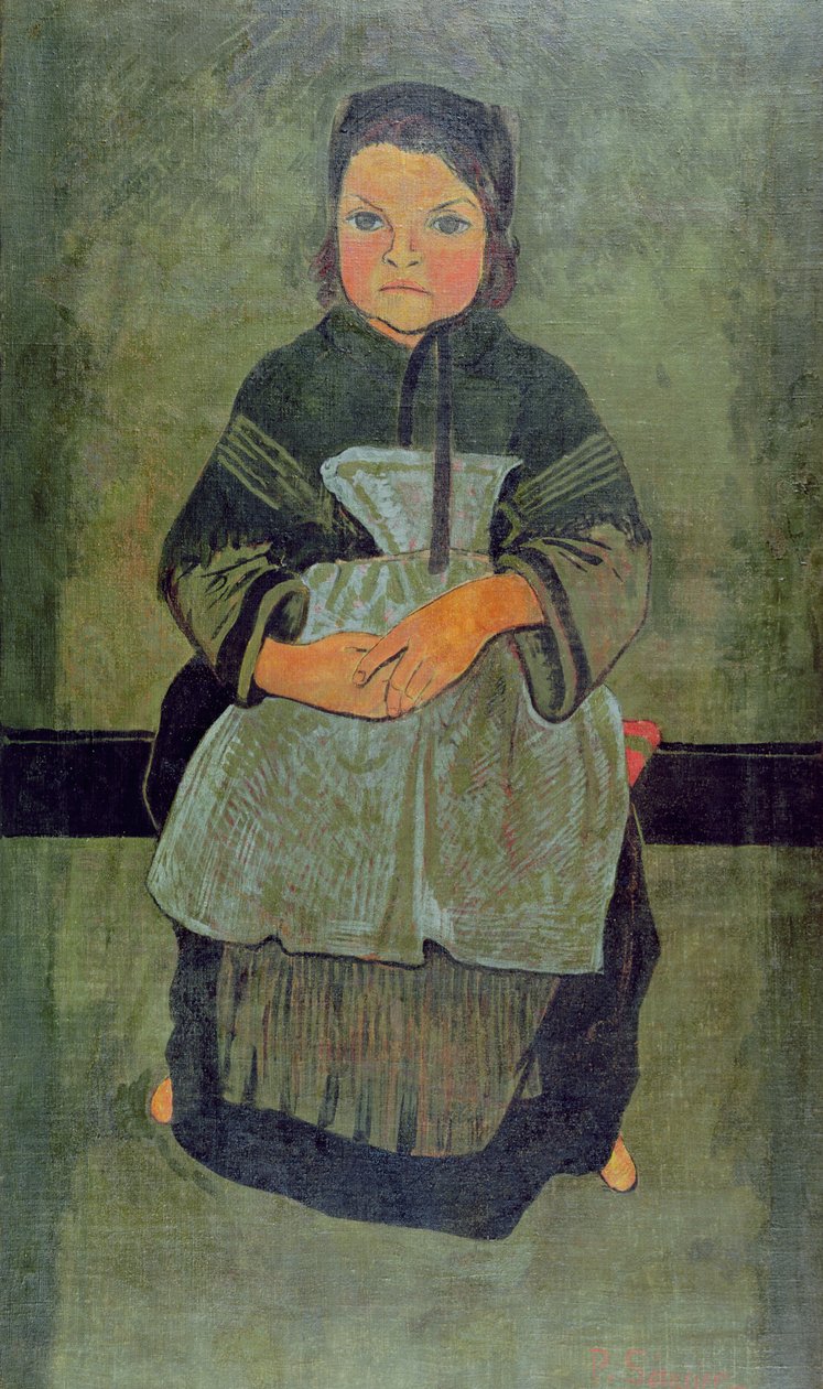 Istuva Breton-lapsi, 1895 tekijältä Paul Sérusier