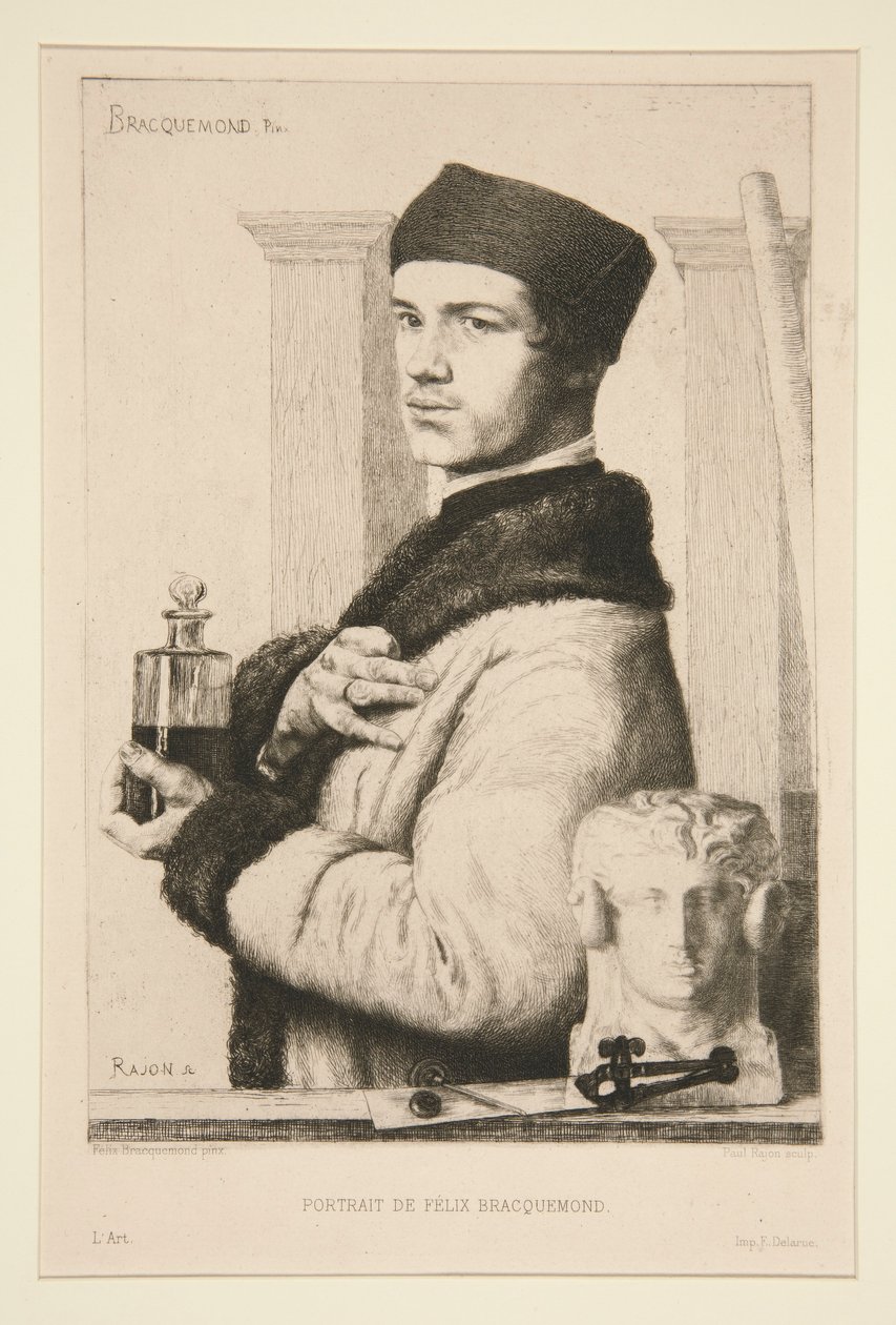 Felix Bracquemondin muotokuva tekijältä Paul Adolphe Rajon