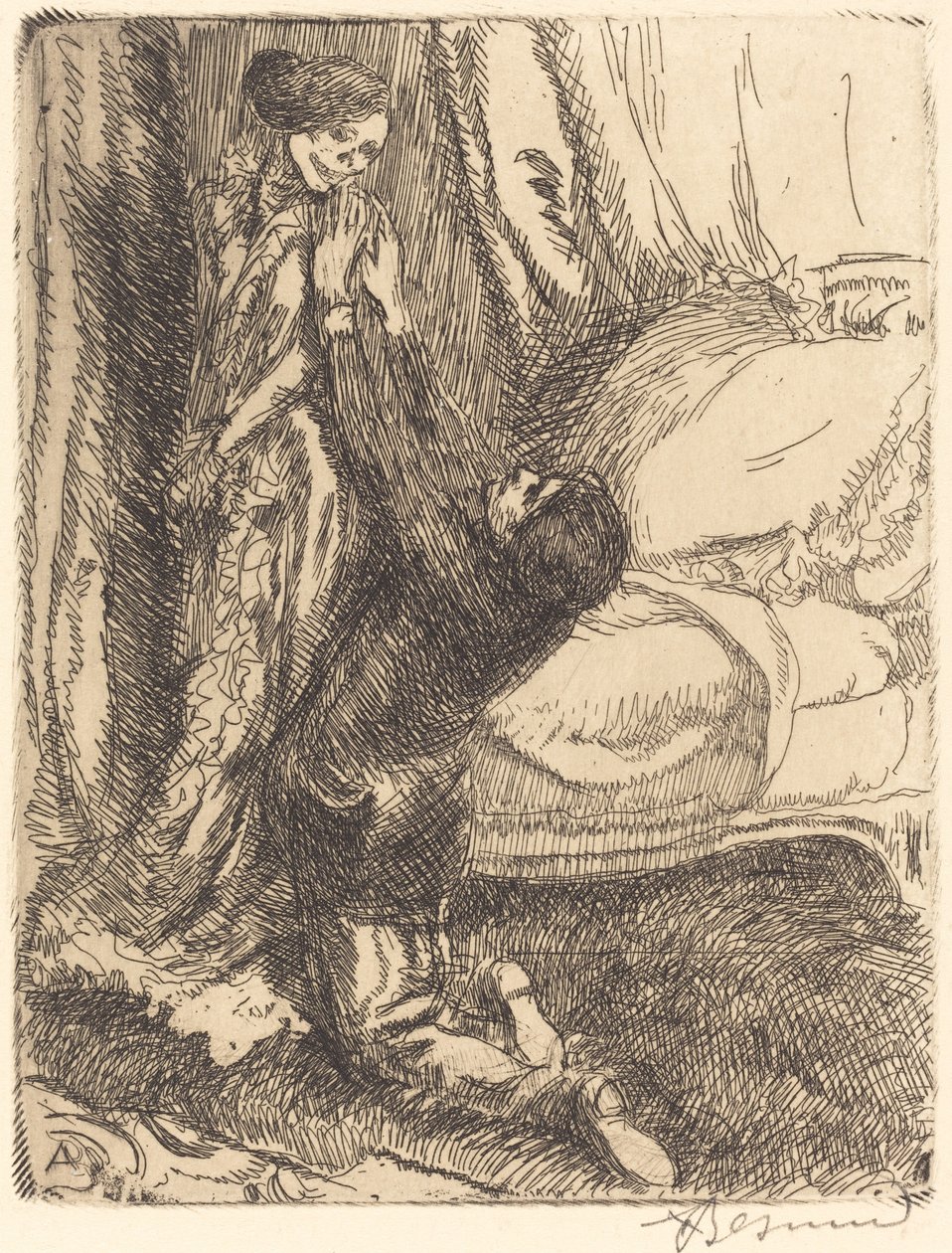 Coquette, 1900. tekijältä Paul Albert Besnard