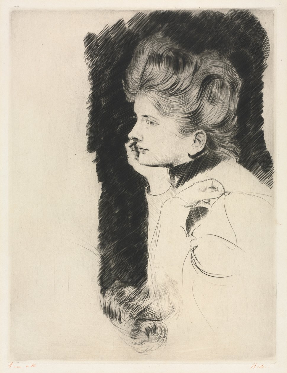 Naisen pää. tekijältä Paul Cesar Helleu