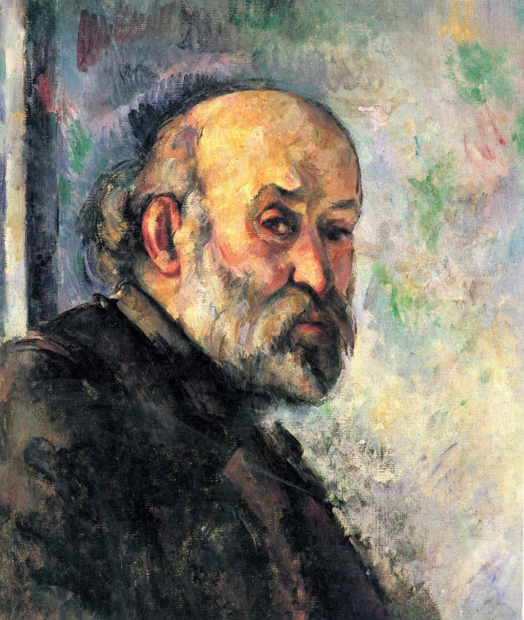 Omakuva sinisellä pohjalla tekijältä Paul Cézanne
