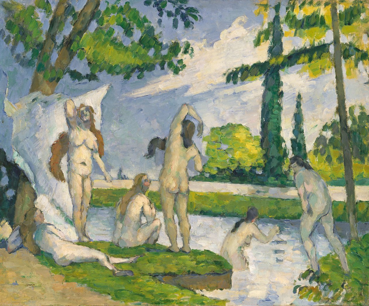 Uimarit, 1874-75. tekijältä Paul Cézanne