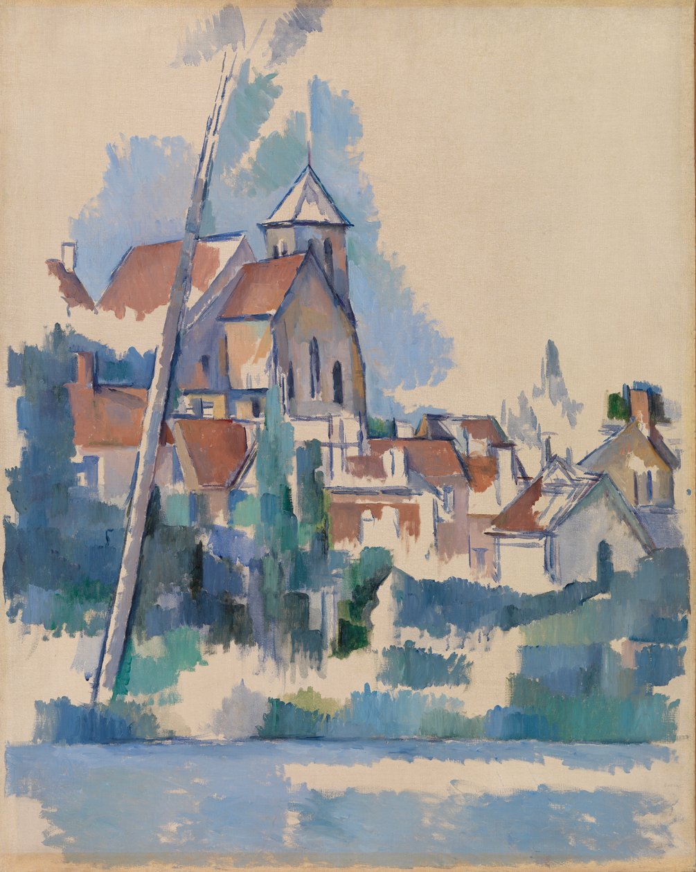 Montigny-sur-Loingin kirkko (Montigny-sur-Loingin kirkko) tekijältä Paul Cézanne