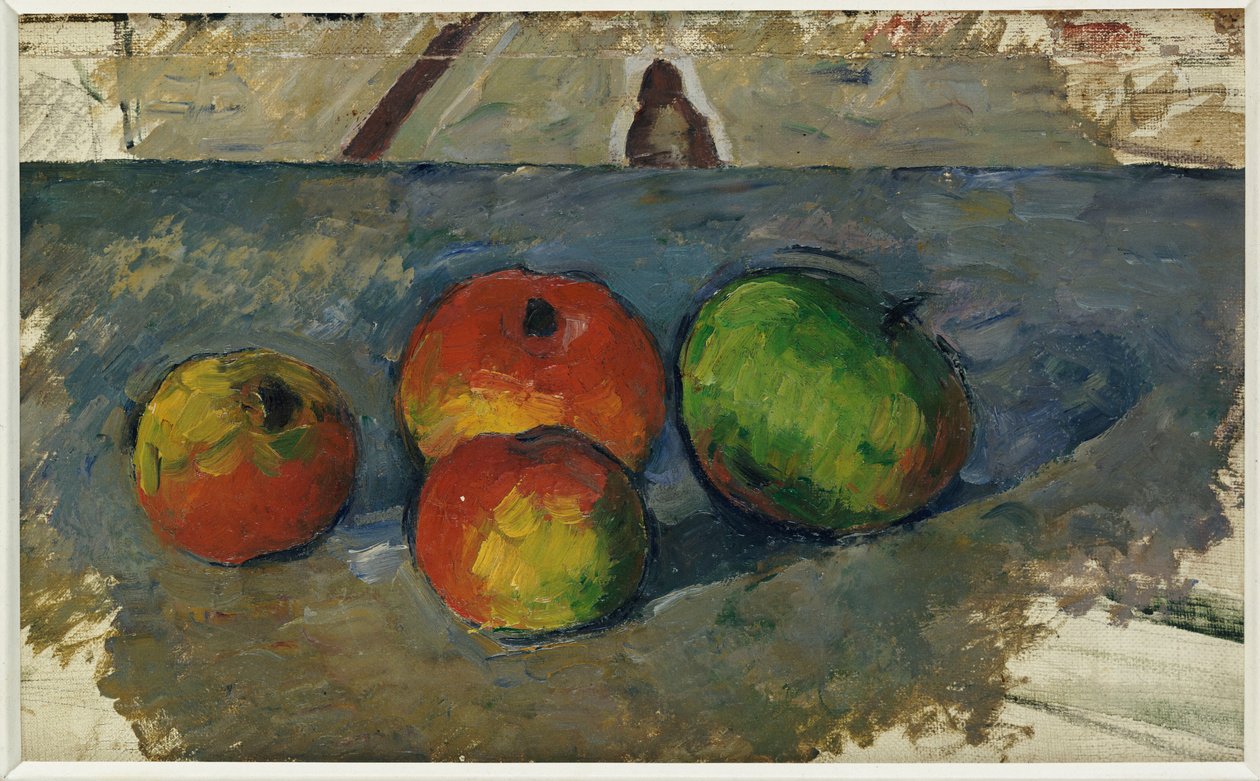 Neljä omenaa, n. 1879-1882 tekijältä Paul Cézanne