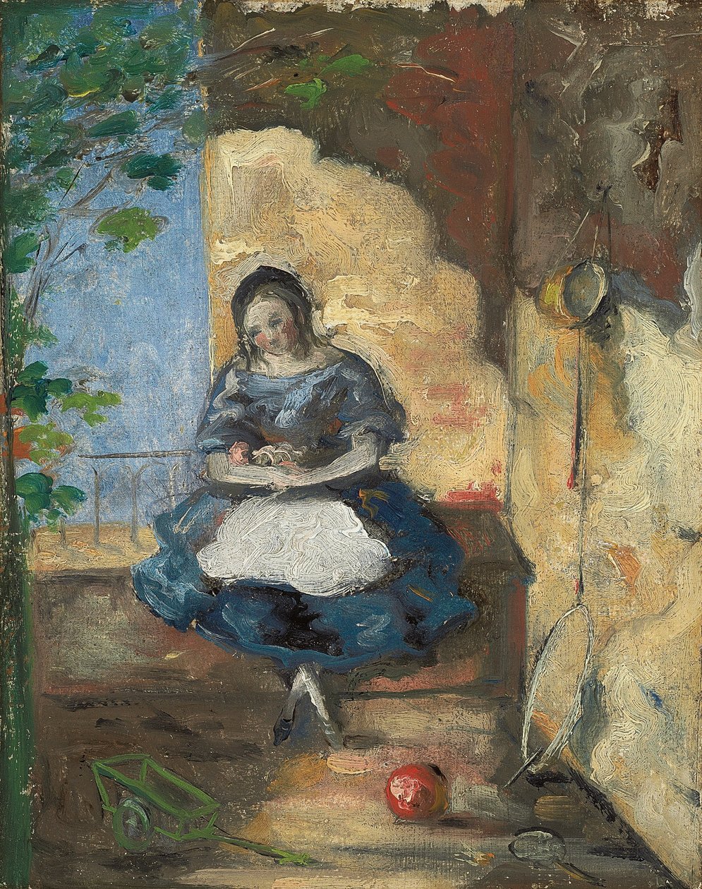 Tyttö; Tyttö, 1872-3 tekijältä Paul Cézanne