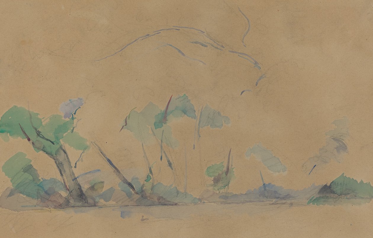 Mont Sainte-Victoire [recto], n. 1895. tekijältä Paul Cézanne