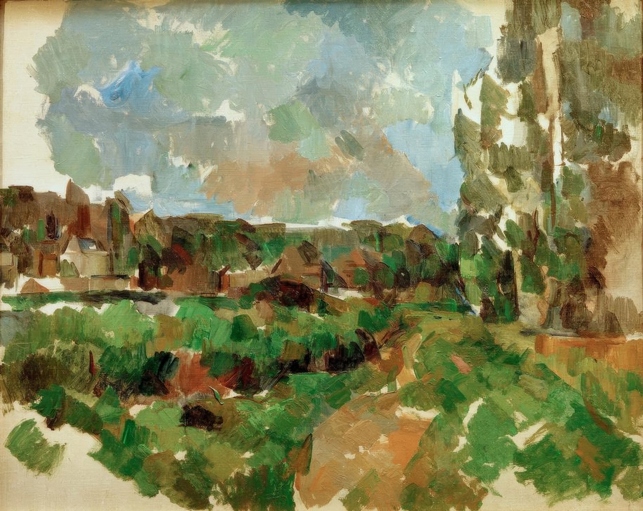 Maisema joen varrella tekijältä Paul Cézanne