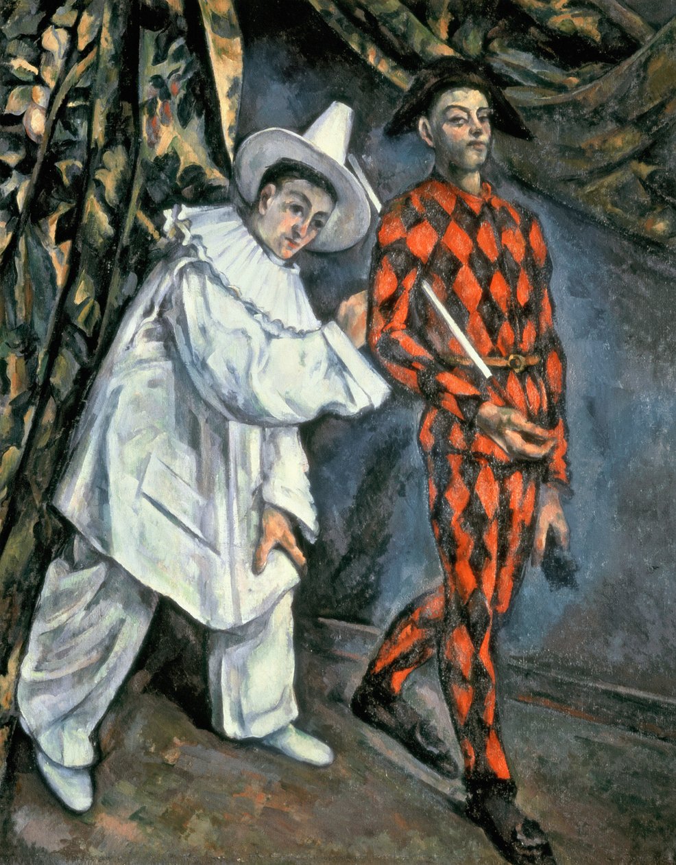 Pierrot ja Harlekiini (Mardi Gras), 1888 tekijältä Paul Cézanne