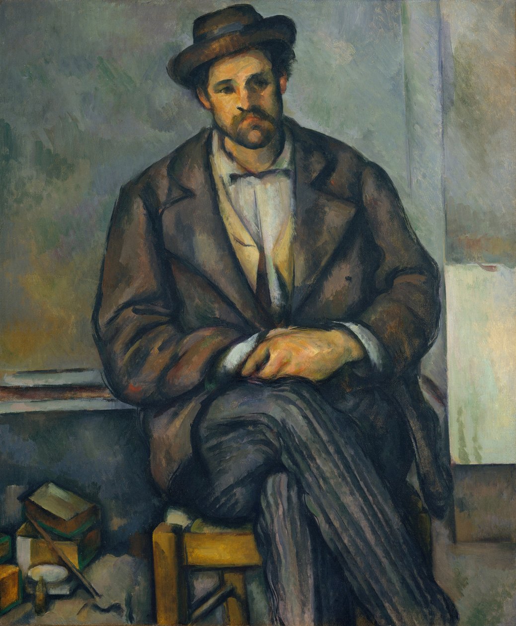 Istuva talonpoika, noin 1892-96 tekijältä Paul Cézanne