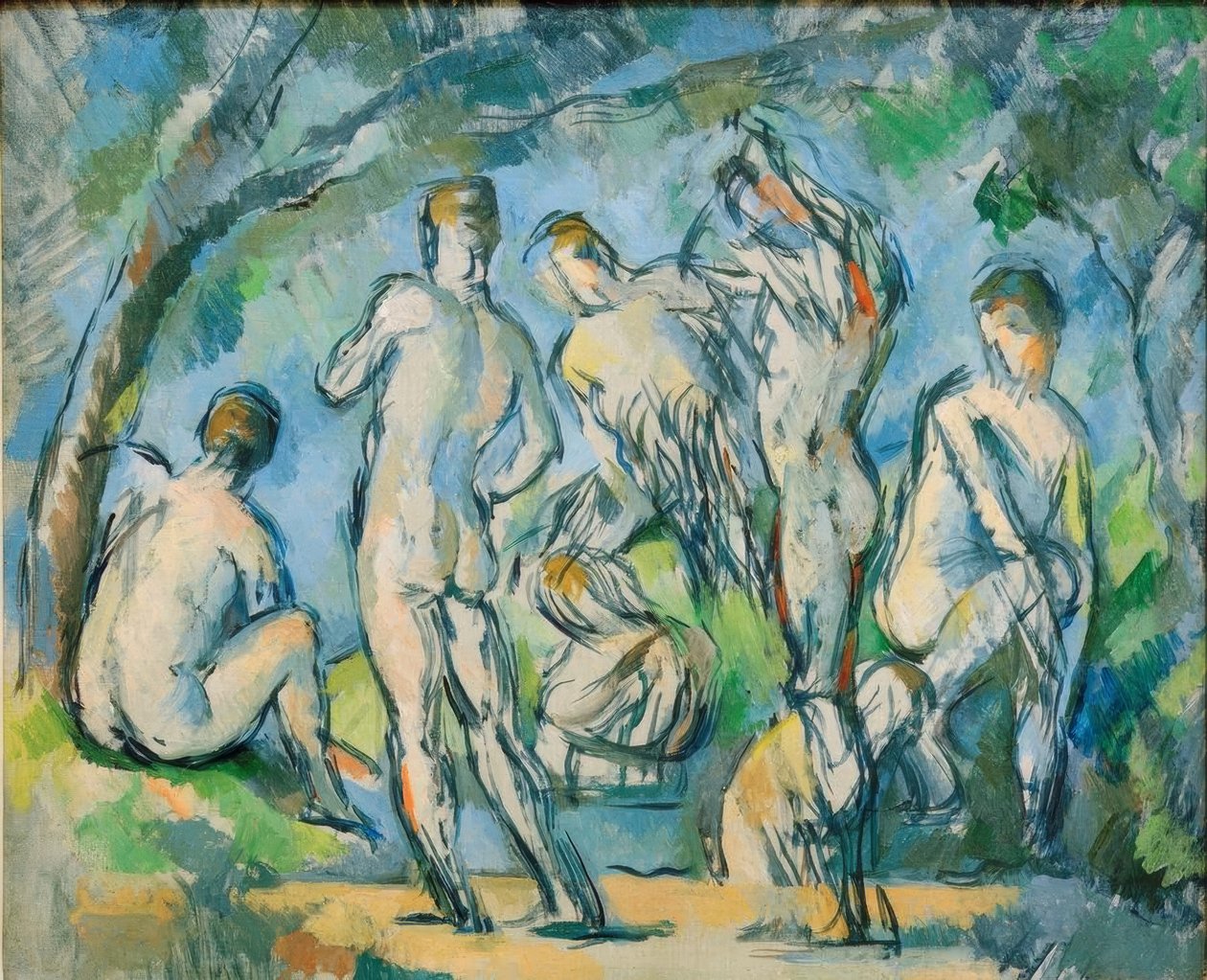Seitsemän uimaria tekijältä Paul Cézanne