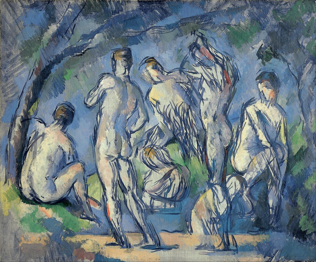 Seitsemän uimaria tekijältä Paul Cézanne