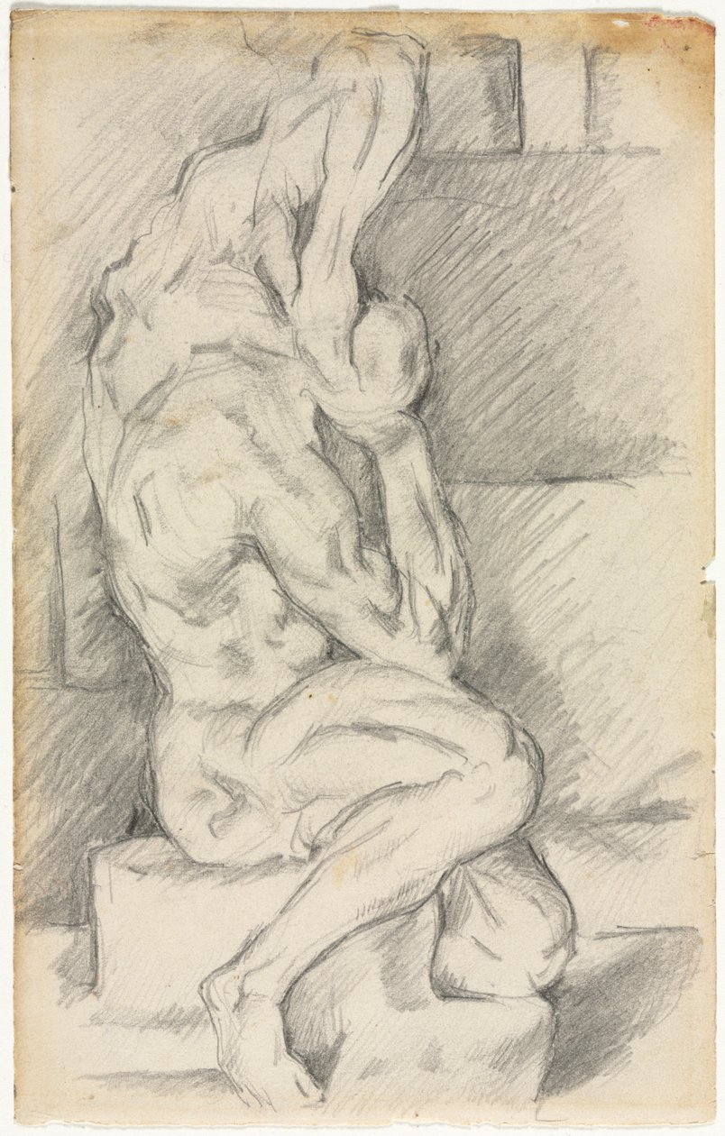 Luonnos anatomisesta veistoksesta (recto) tekijältä Paul Cézanne