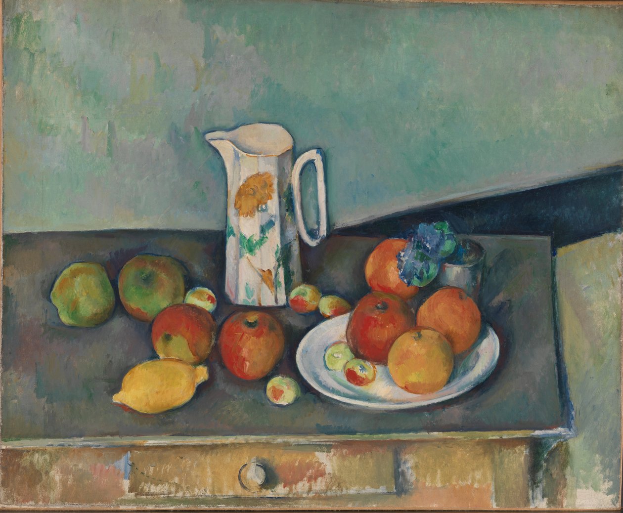 Natura morta, c.1890 (oli sobre tela)finès tekijältä Paul Cézanne