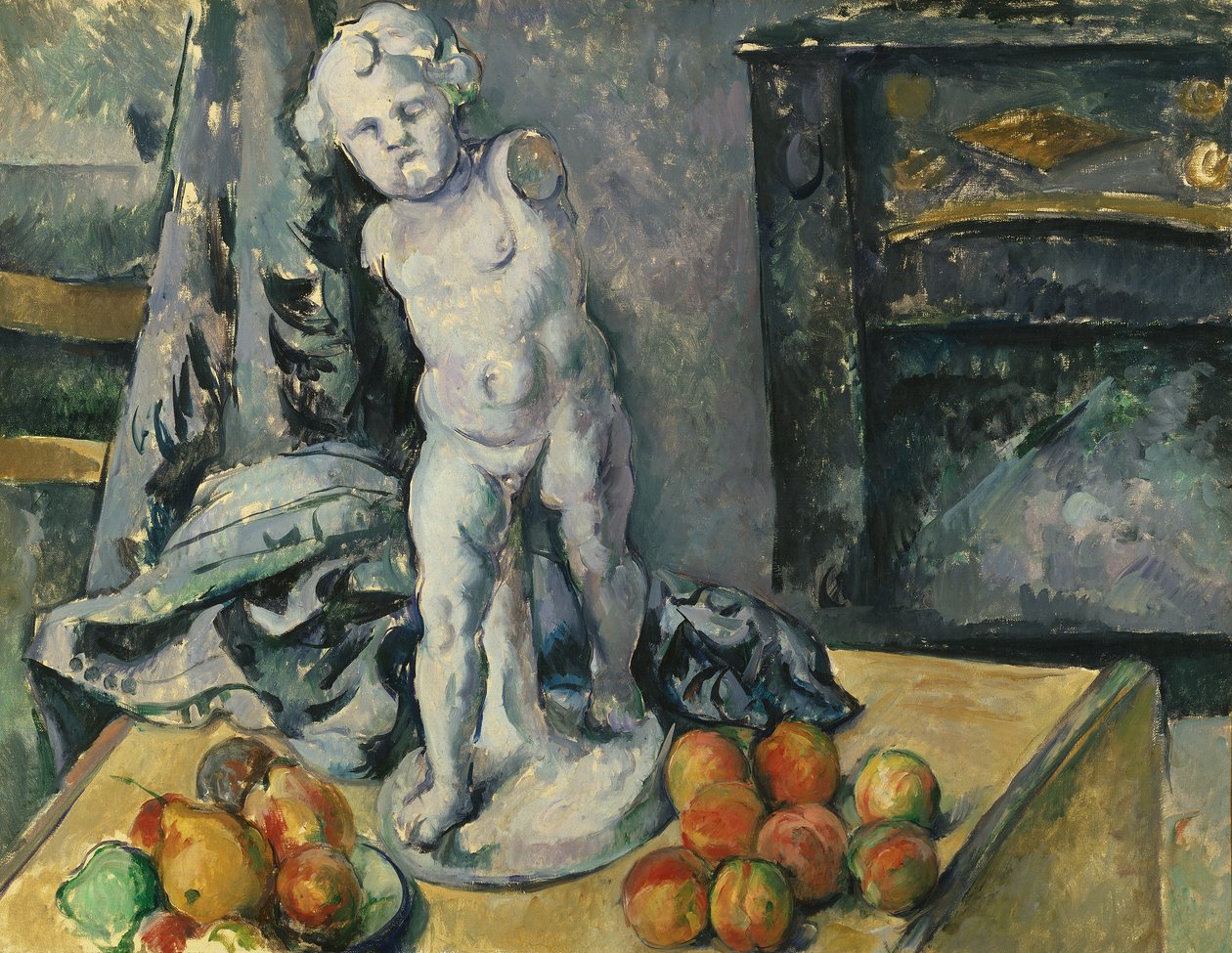 Asetelma kipsillä Cupidolla, 1890-luku tekijältä Paul Cézanne