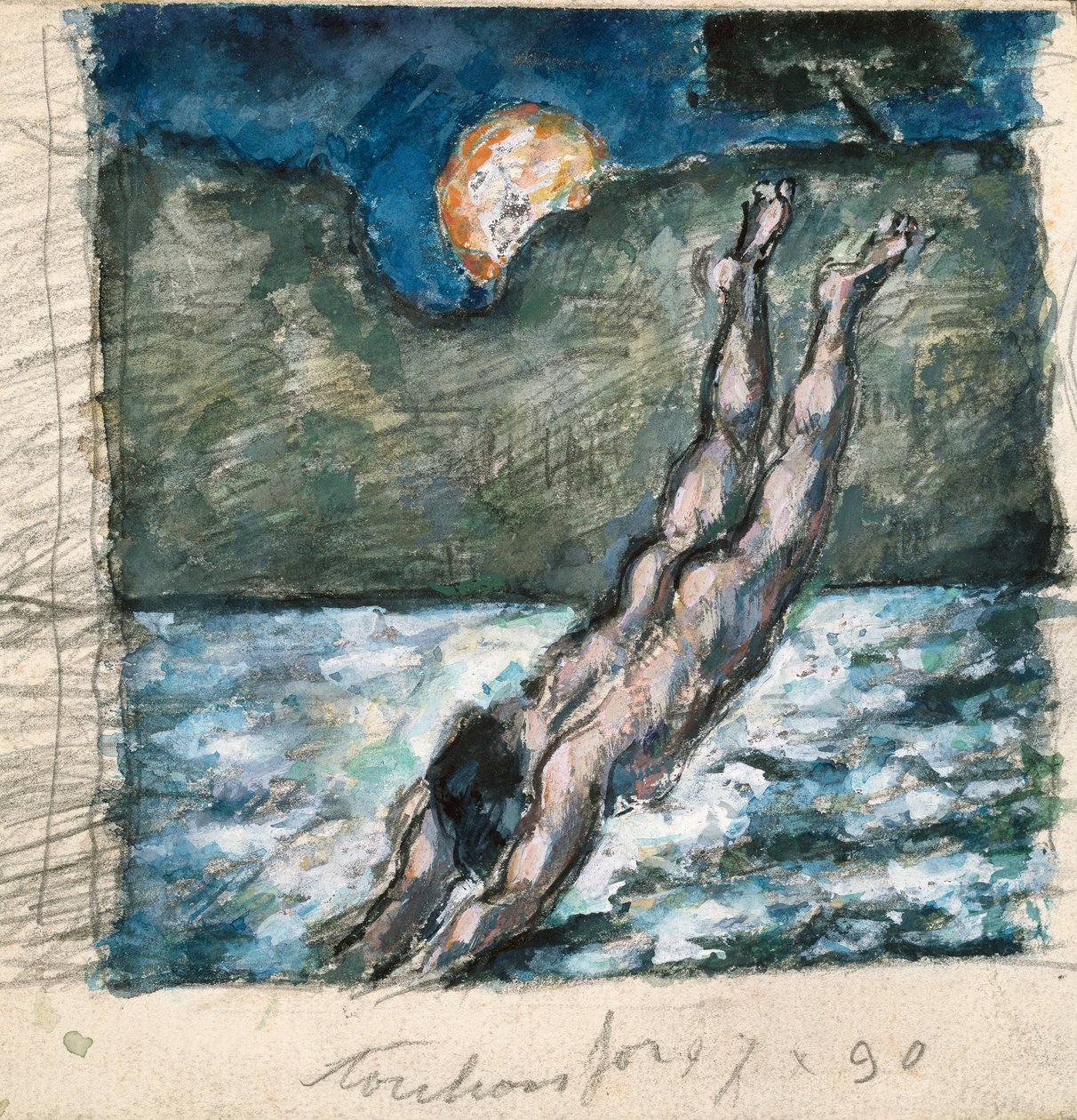 "Sukeltaja", 1867-70 tekijältä Paul Cézanne