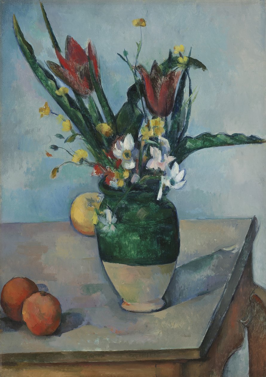 Tulppaanimaljakko, noin 1890 tekijältä Paul Cézanne