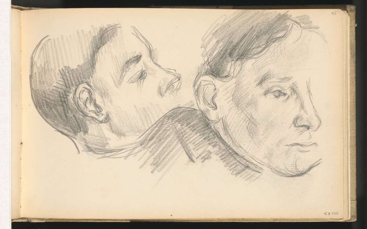 Kaksi päätä, 18901896. tekijältä Paul Cézanne