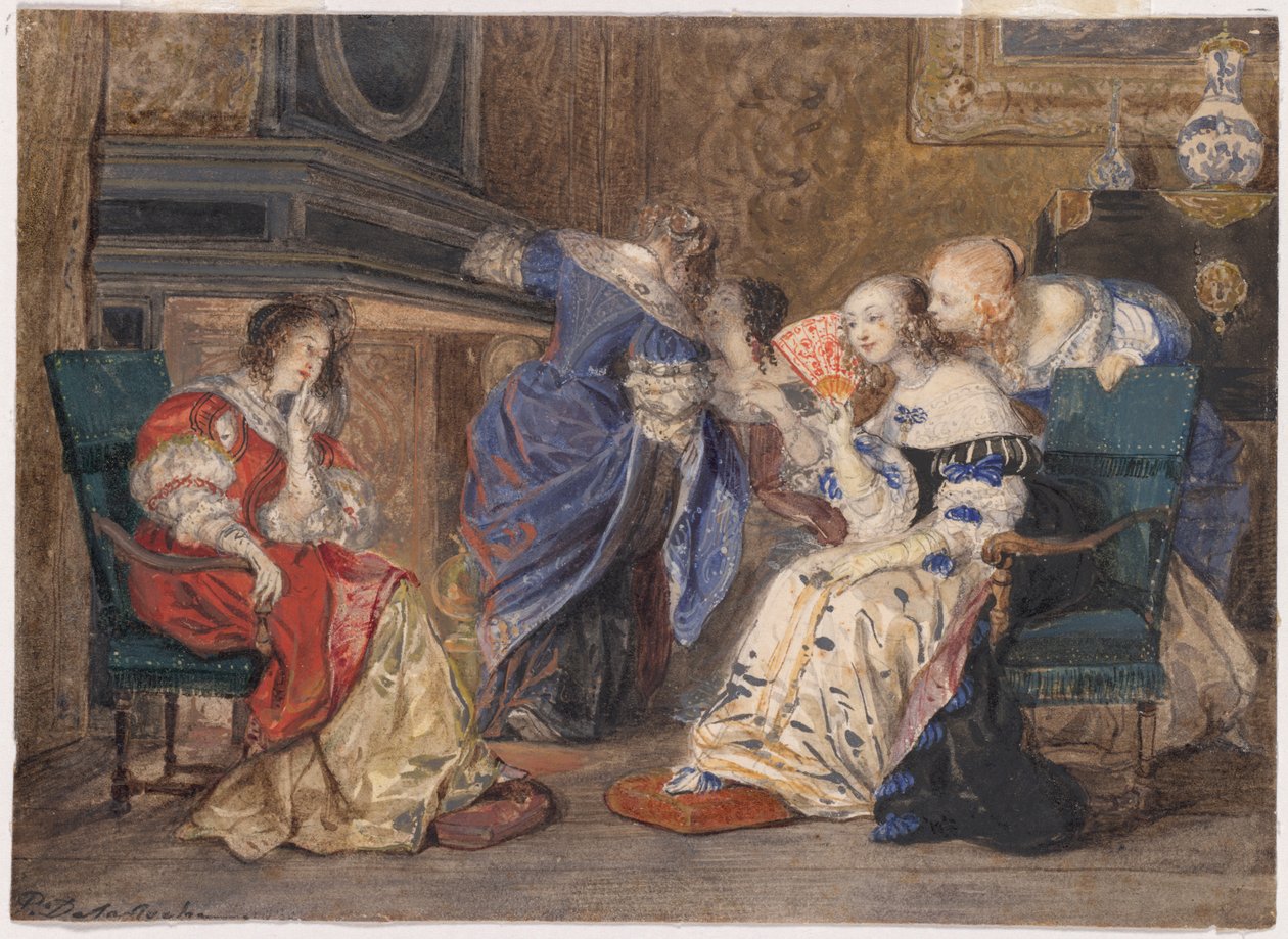 Naiset sisätiloissa tekijältä Paul Delaroche