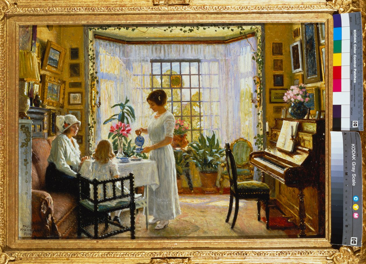 Iltapäivätee, 1914 tekijältä Paul Fischer