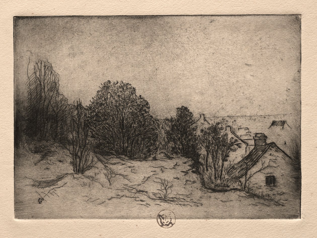 Kuusi etsausta: Vesnots, Auvers on the Oise tekijältä Paul Gachet