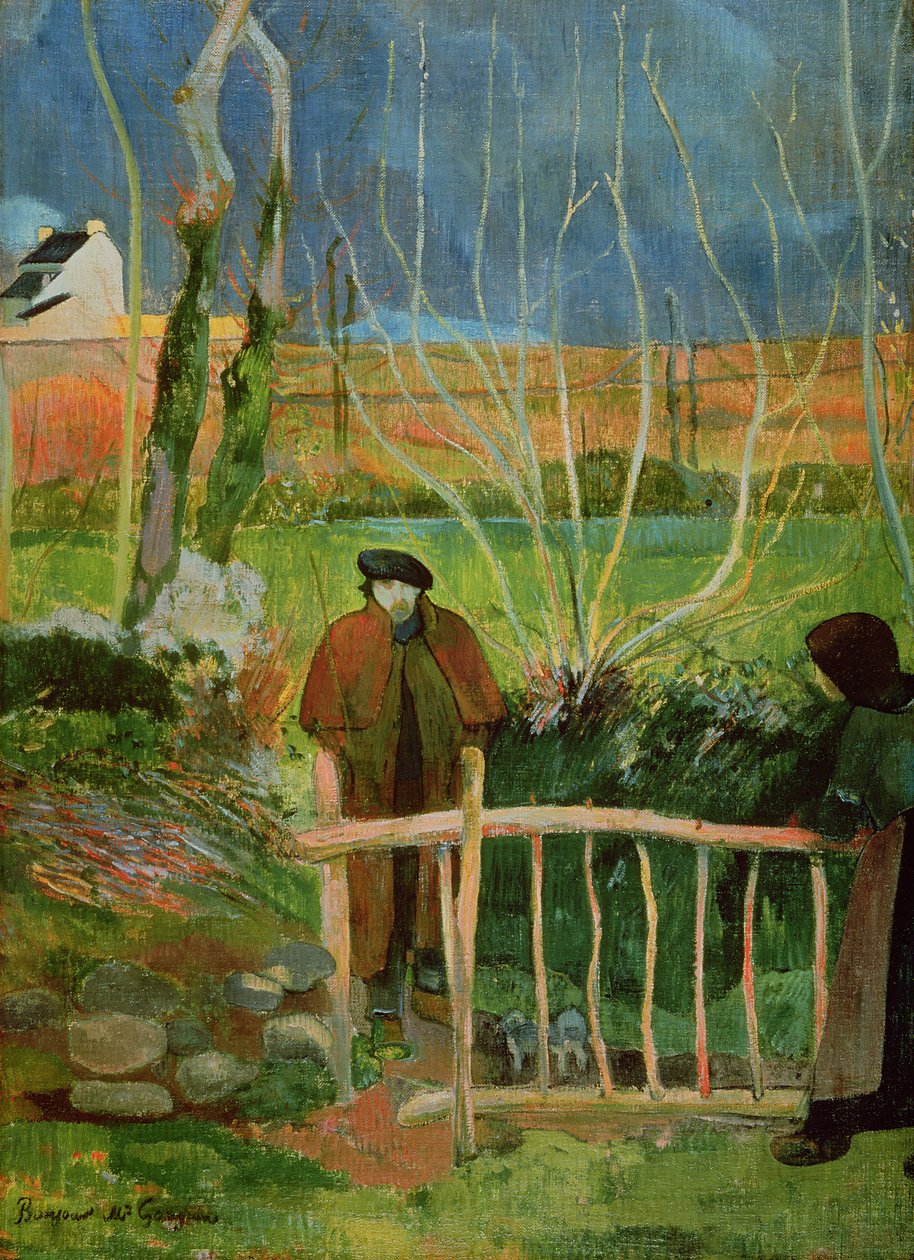 Hei Monsieur Gauguin, n. 1889 (öljy kankaalle) tekijältä Paul Gauguin