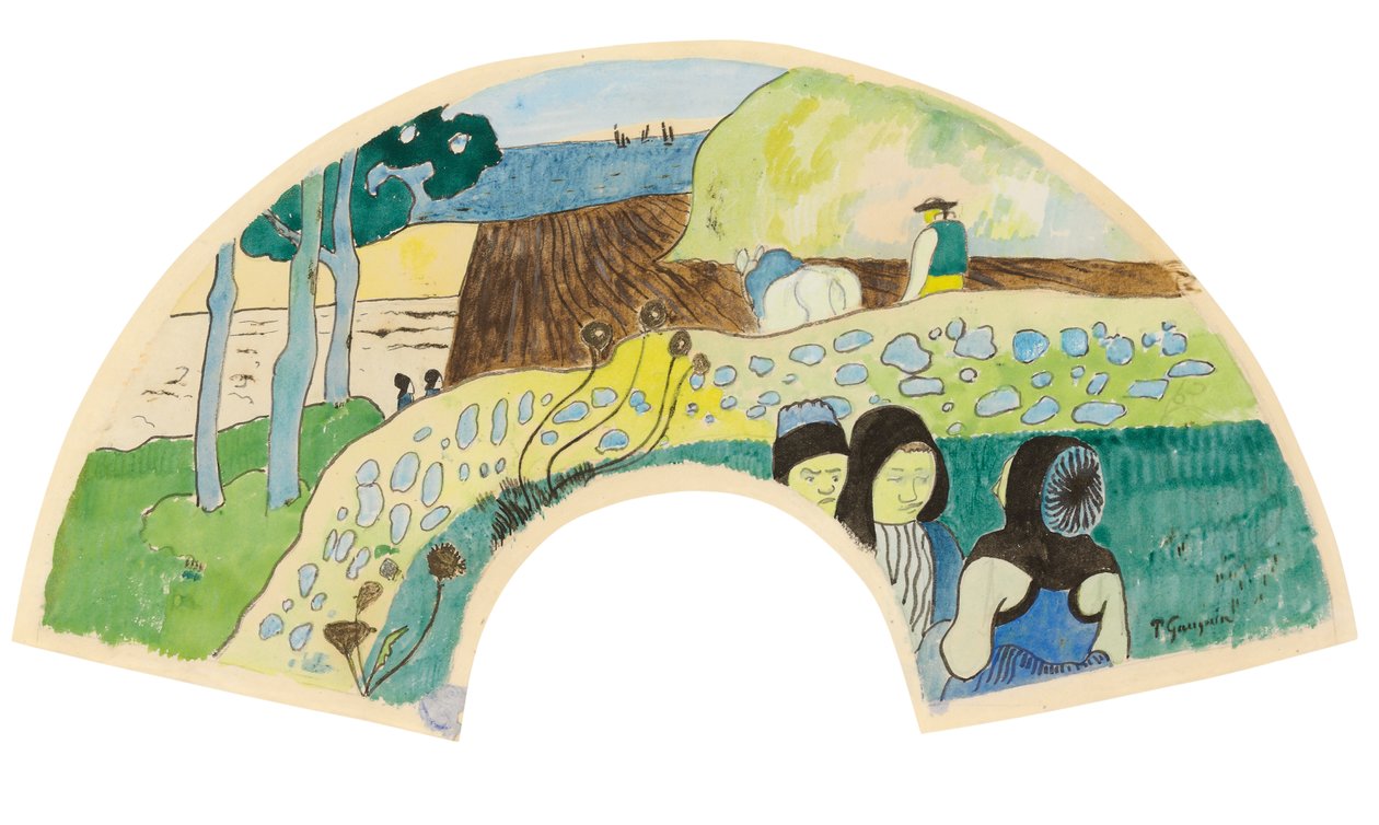 Breton Scene; Breton kohtaus, 1889 tekijältä Paul Gauguin