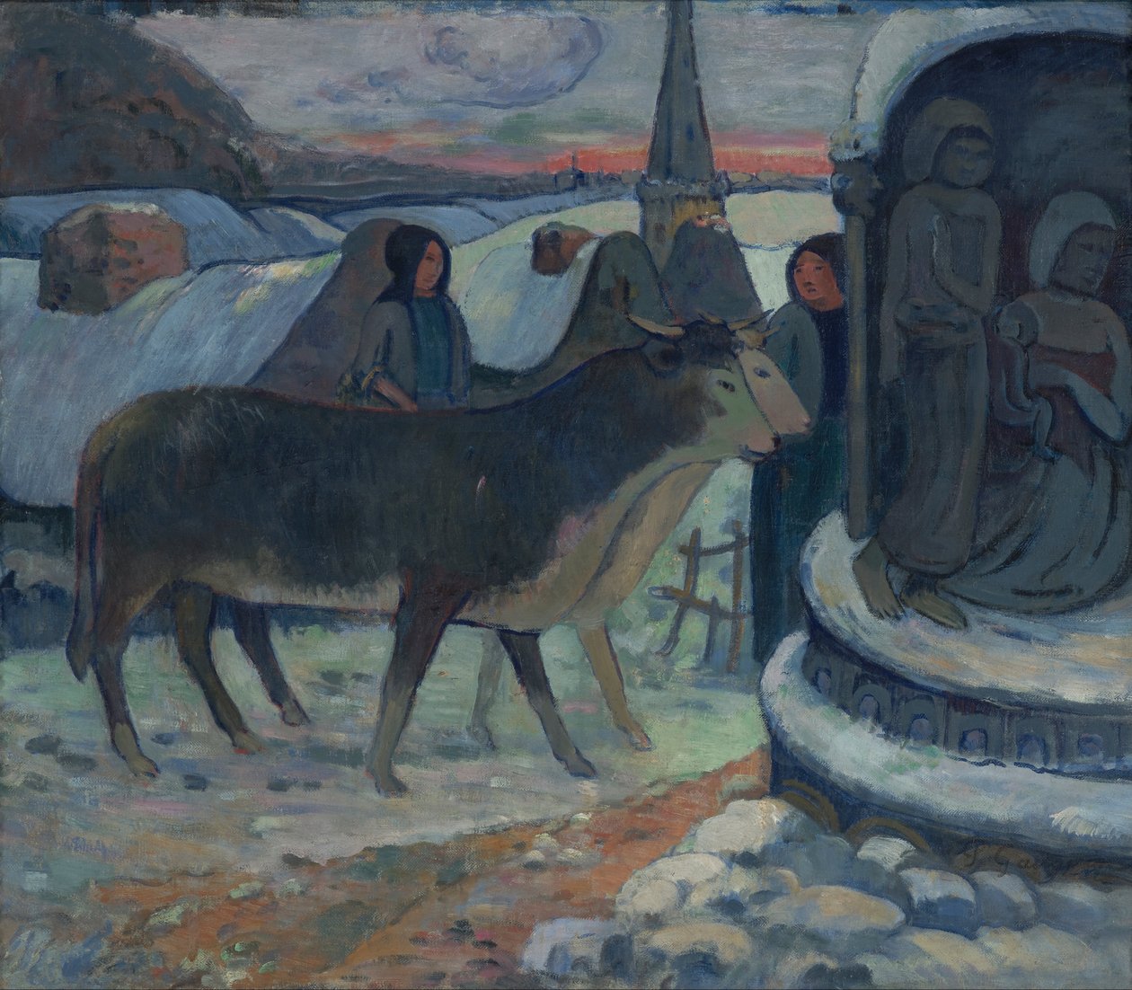 Jouluyö (Härkien siunaaminen) tekijältä Paul Gauguin
