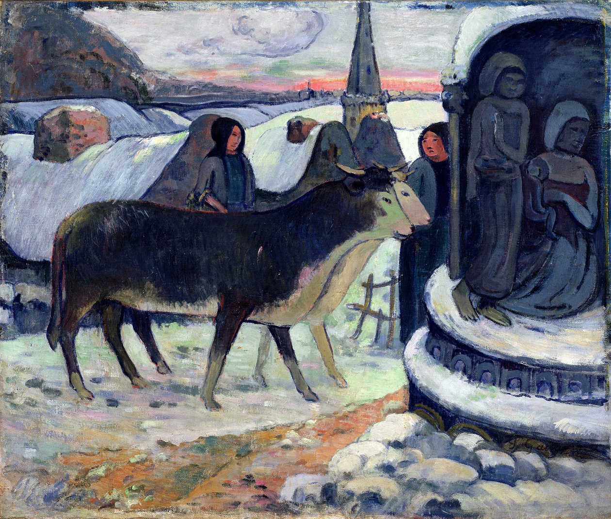 Jouluyö, n. 1902-1903 (öljy kankaalle) tekijältä Paul Gauguin