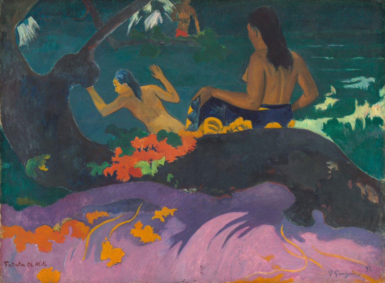 Meren rannalla, 1892. tekijältä Paul Gauguin