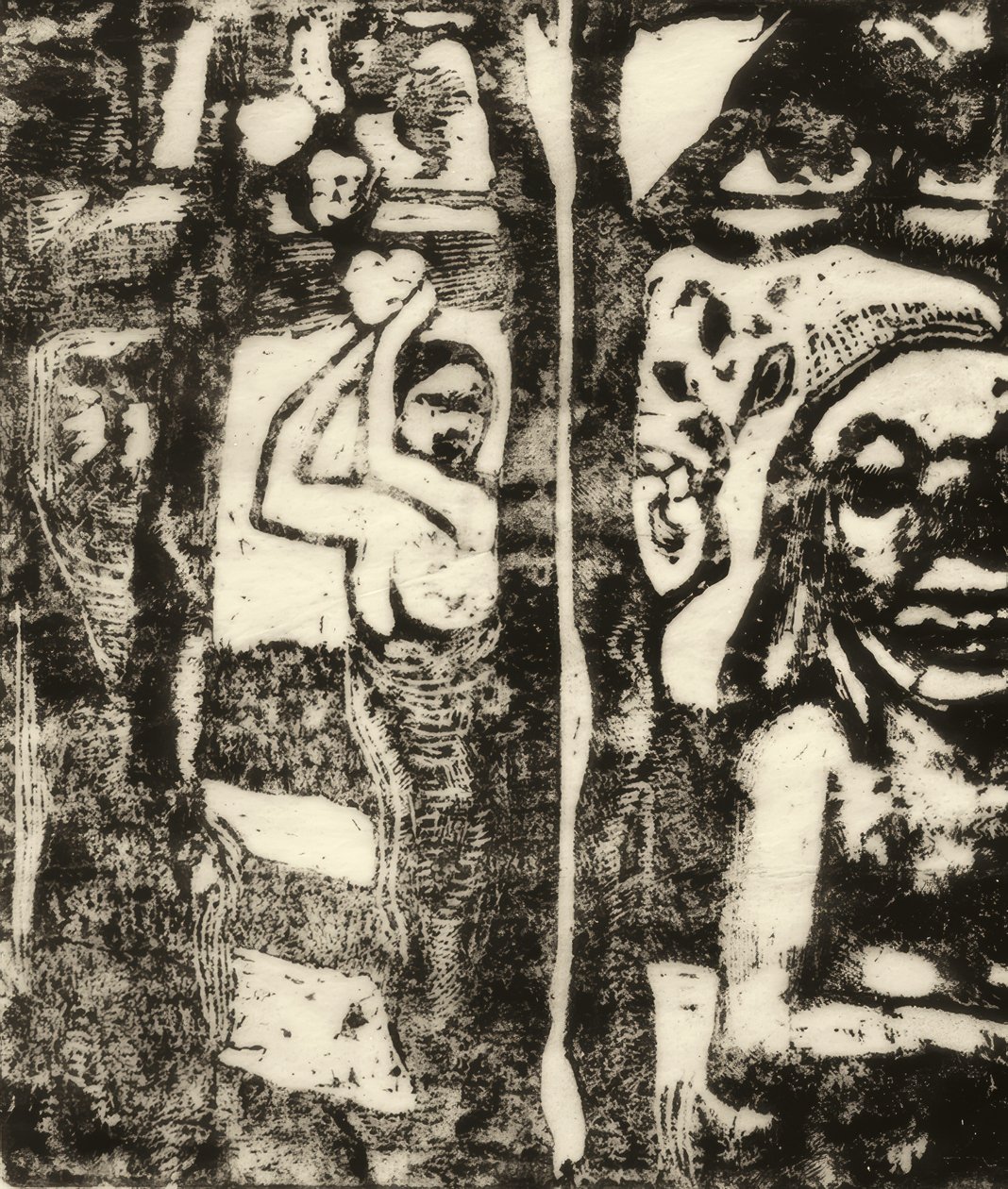 Femme cueillant des fruits et Oviri tekijältä Paul Gauguin