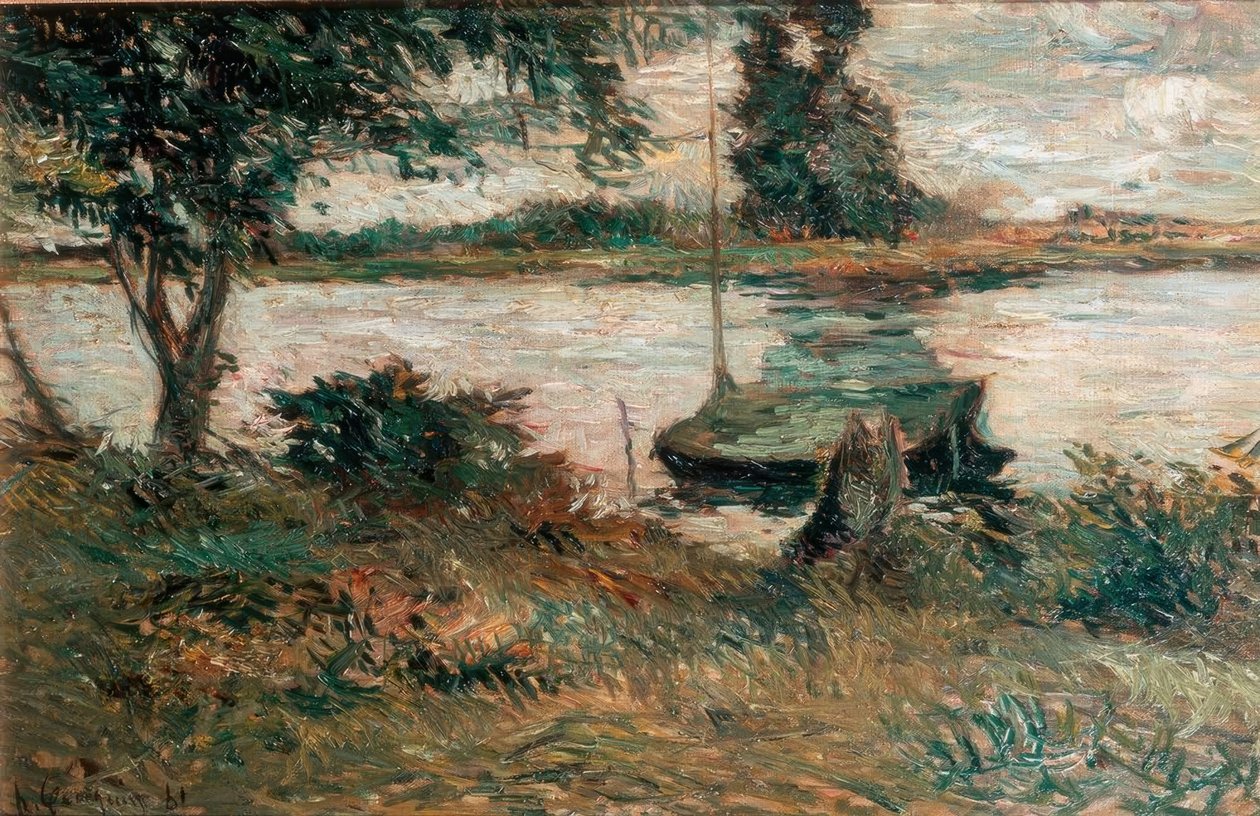 Flußufer tekijältä Paul Gauguin