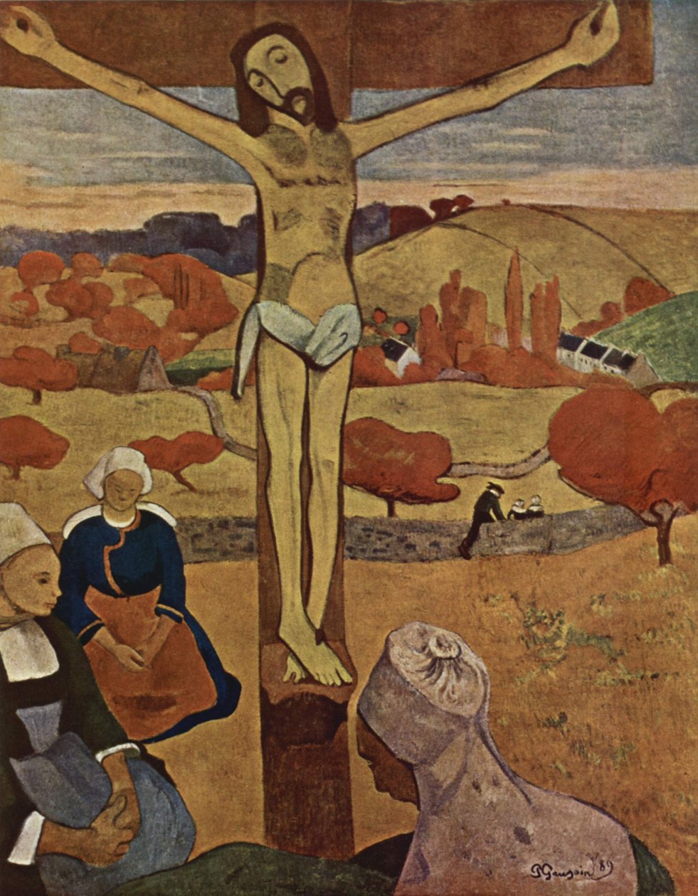 Ranskalainen:  Kristus: Le Christ jaune Keltainen Kristus tekijältä Paul Gauguin