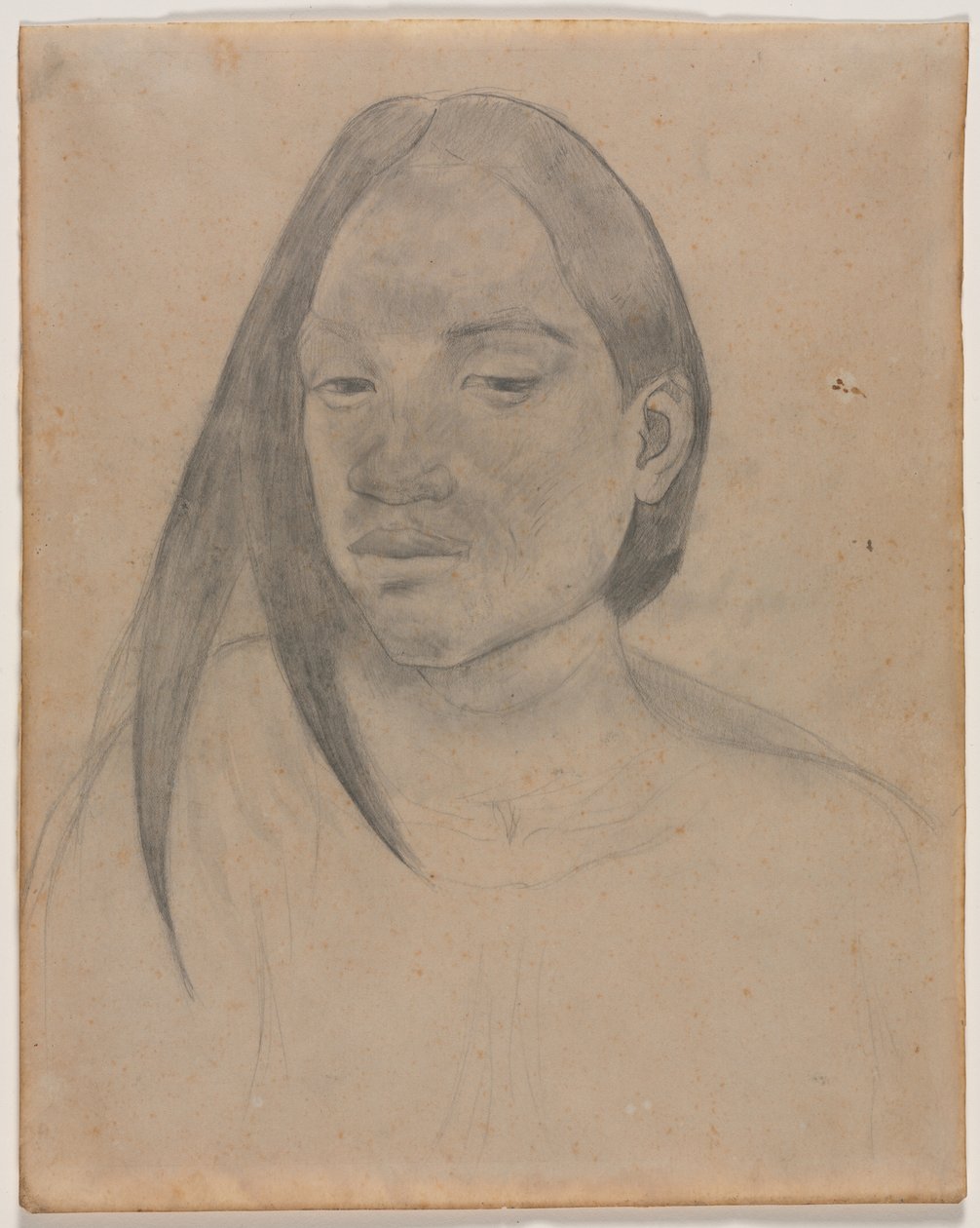Tahitilaisen naisen johtaja, 1891. tekijältä Paul Gauguin