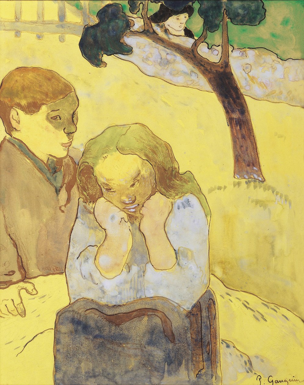 Ihmisten kurjuus; Ihmisten kärsimykset, 1889 tekijältä Paul Gauguin
