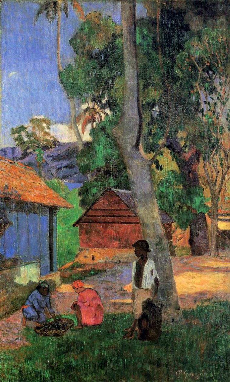 Mökit Martiniquella, 1887 tekijältä Paul Gauguin