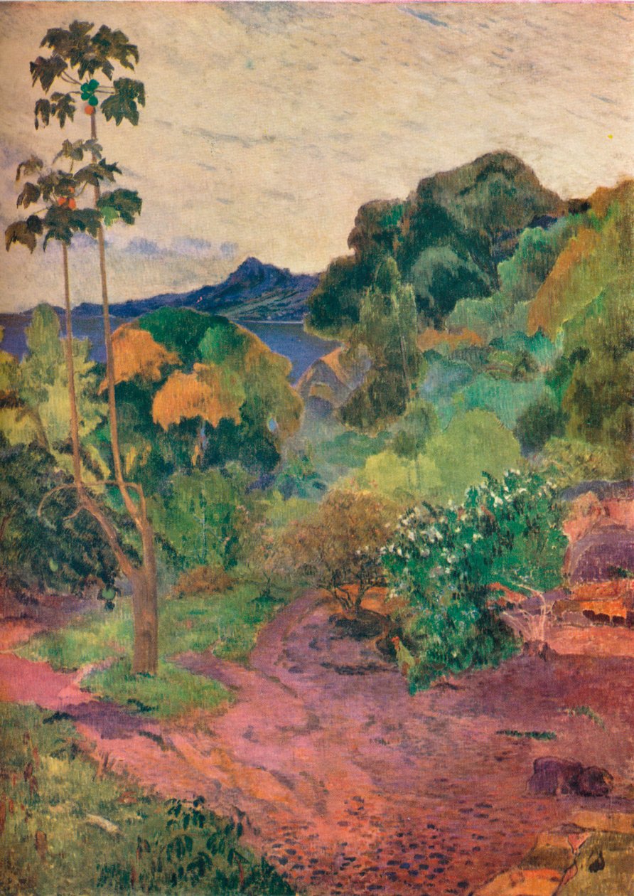 Martiniquen maisema, 1887 tekijältä Paul Gauguin