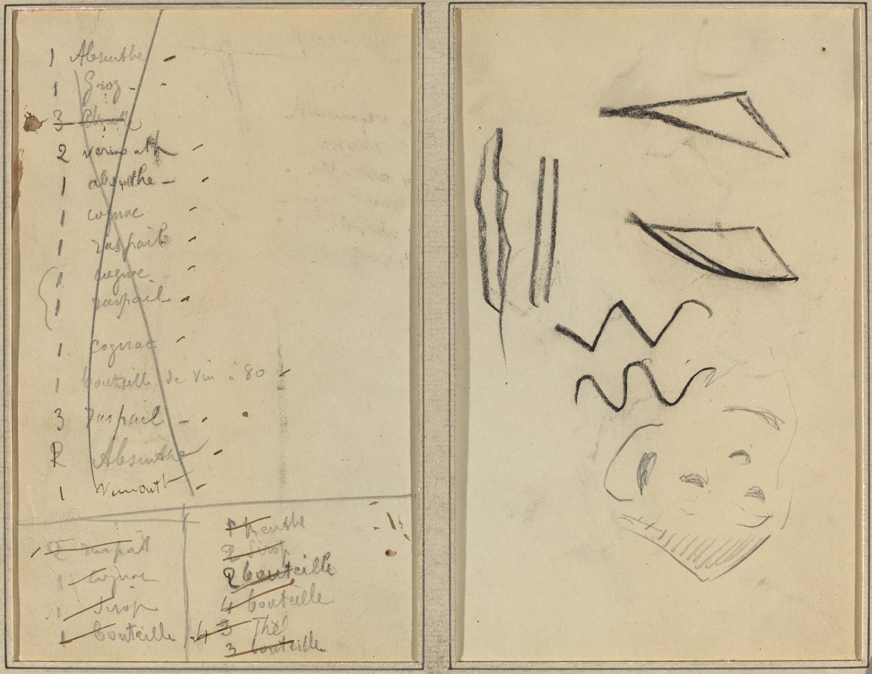 "Neige" (lumi); Reittisuunnitelma [recto] tekijältä Paul Gauguin