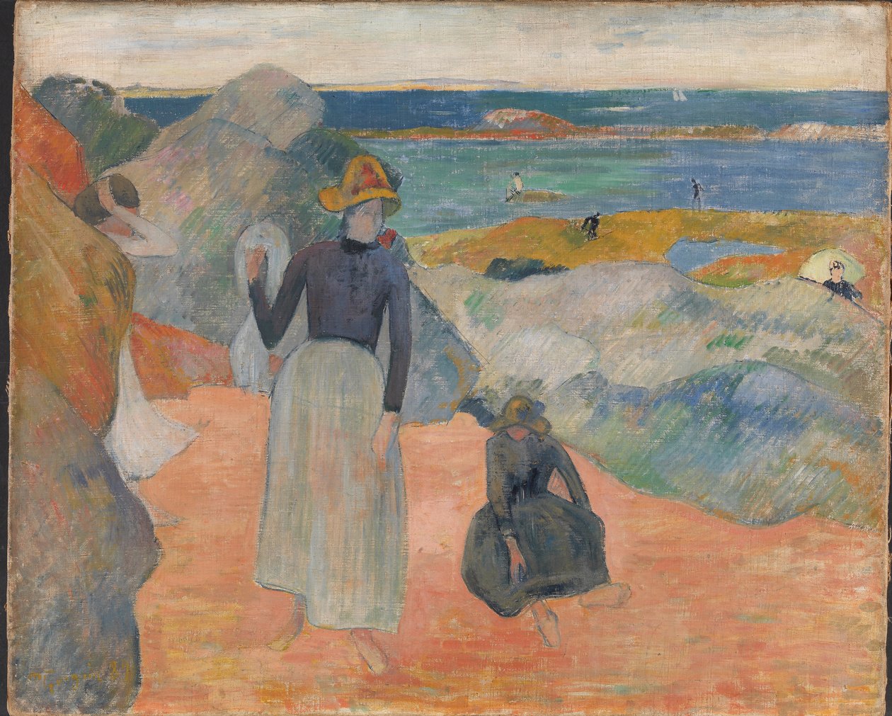Rannalla, 1889. tekijältä Paul Gauguin