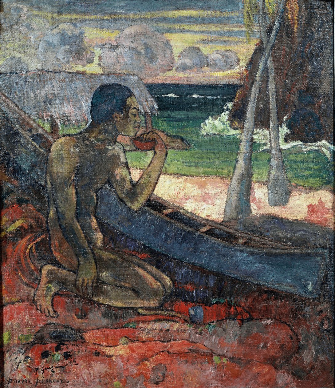 Köyhä syntinen (öljy kankaalle tekijältä Paul Gauguin