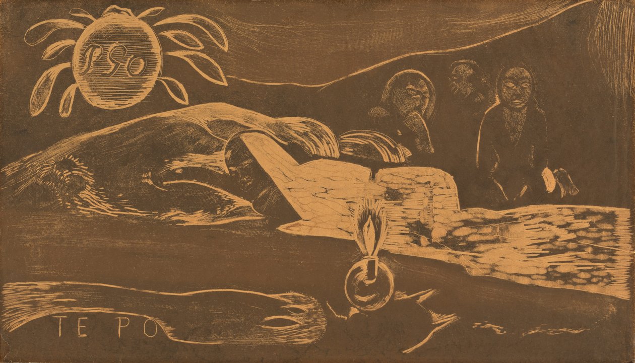 Te Po Pitkä yö, 18941895. tekijältä Paul Gauguin