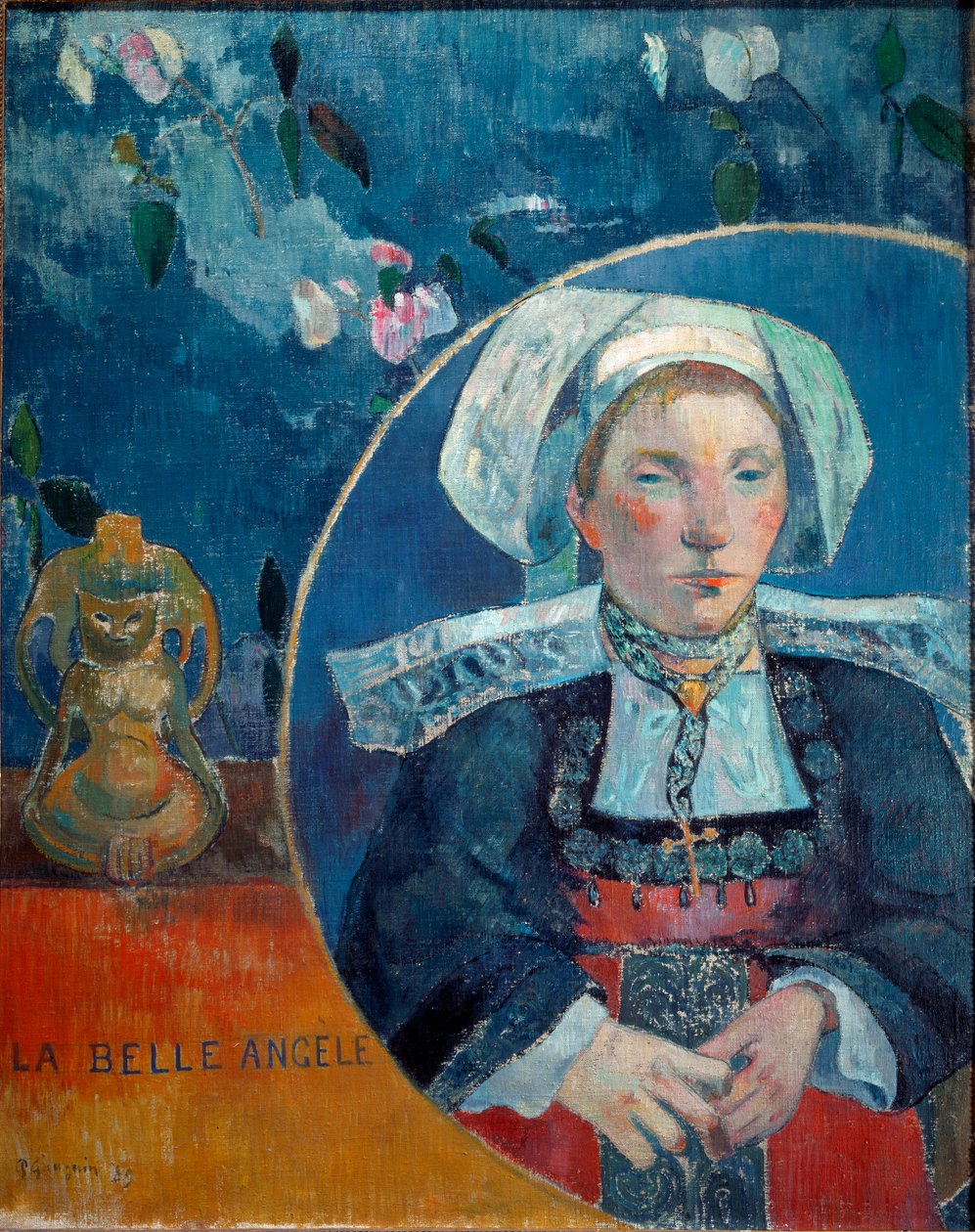 The Beautiful Angele (Öljy kankaalle tekijältä Paul Gauguin